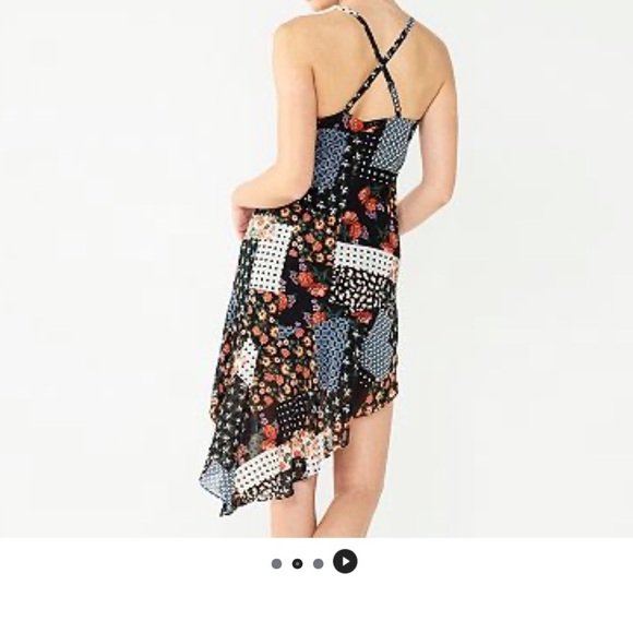 💙💛NWT- SUPER CUTE ASYMMETRICAL SPAGHETTI STRAP DRESS SZ S💙💛 - Picture 10 of 11